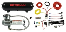 airmaxxx 400 Chrome Air Ride Compressor Kit + 3 Gallon Steel Tank 165/200 Switch