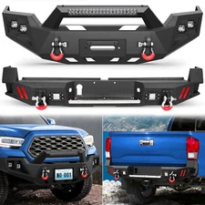 New Front / Rear Bumper For 2016-2023 Toyota Tacoma 3rd Gen W/LED Lights D-rings