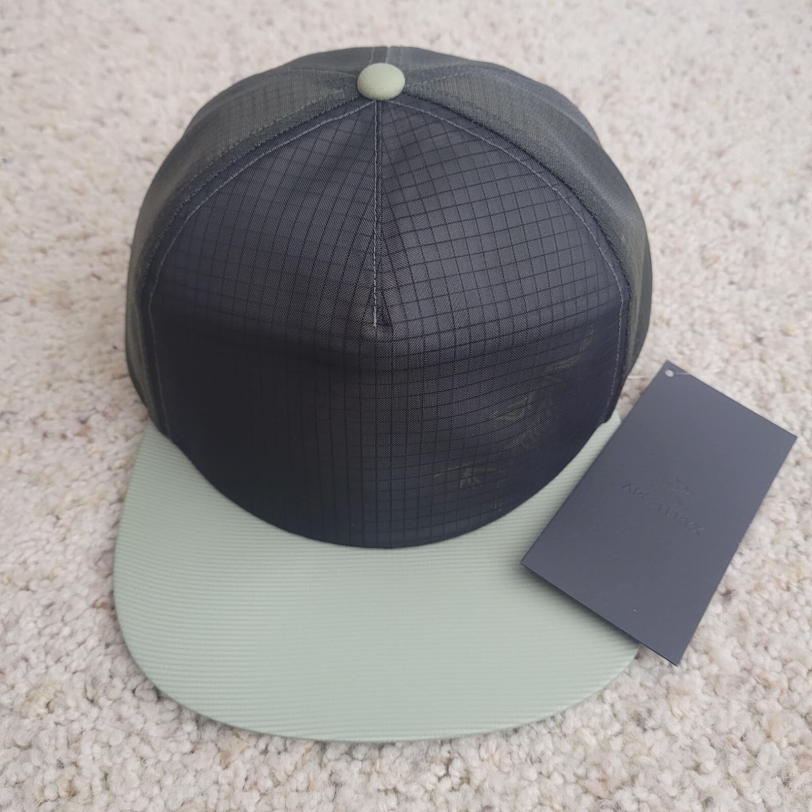 Cappello camionista Arc'teryx Performance maglia verde berretto regolabile logo leggero nuovo con etichette