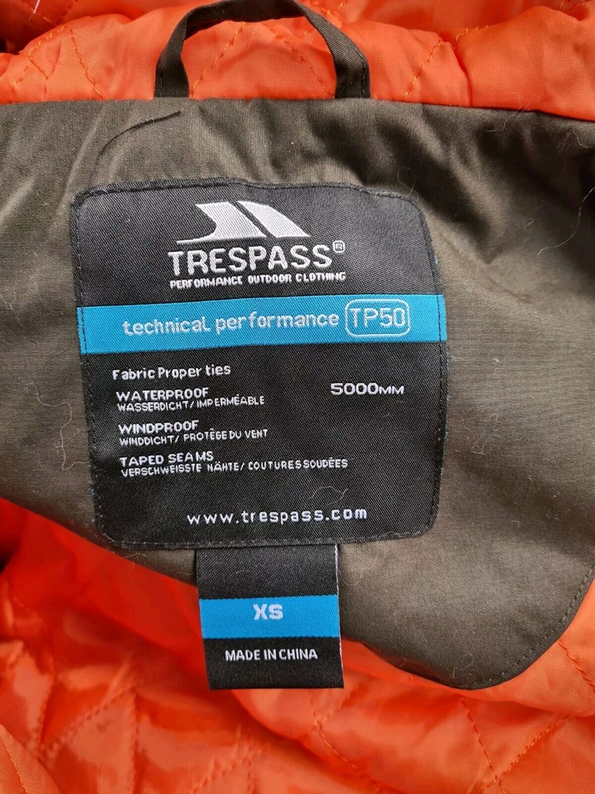 RRP £125 Trespass Waterproof 5000mm Parka Jacket Size 8 Khaki Perfect Condition image 9