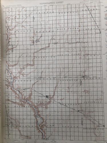 Antique 1903 US Geological Atlas Alexandria South Dakota Folio Maps - Picture 3 of 5