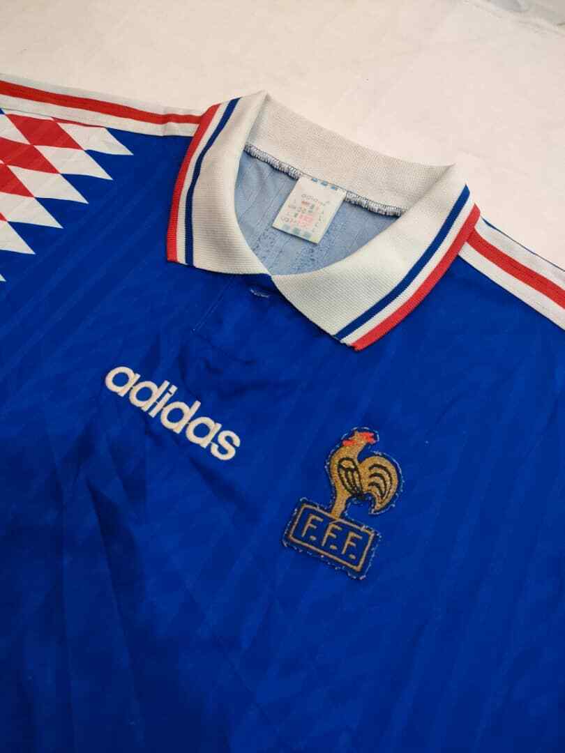当時モノ ユニフォーム アディダス／フランス 94 サッカー ジダン カントナ 当時モノ ユニフォーム アディダス／フランス 94 サッカー