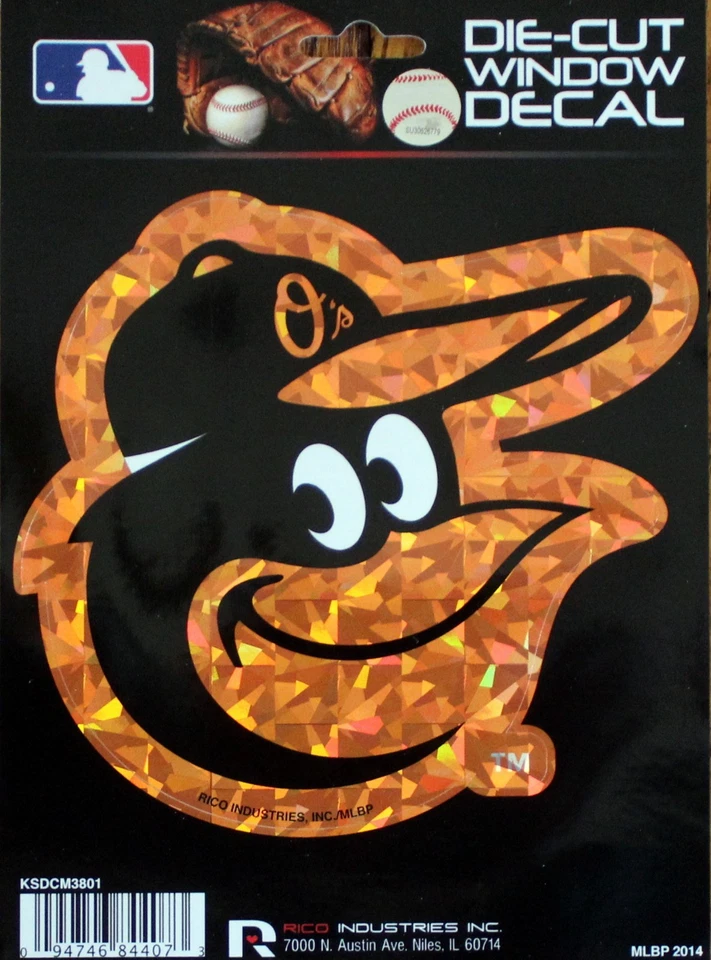 Baltimore Orioles colorful MLB Die Cut Decal Baseball Car Sticker Made in USA - Image 3 of 4