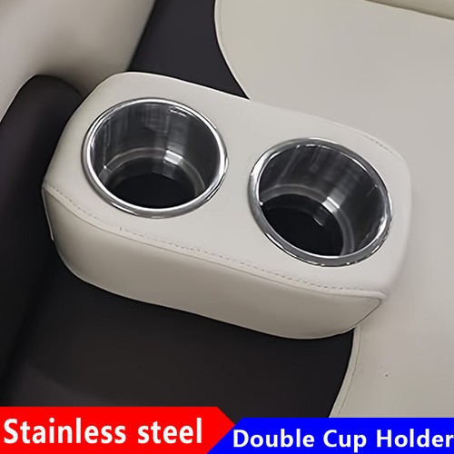 MARINE CITY 304 Stainless Steel Cup Holder With Drain Hole - Polished, Heavy Duty For Boats, RVs, Cars (Pack Of 2)
