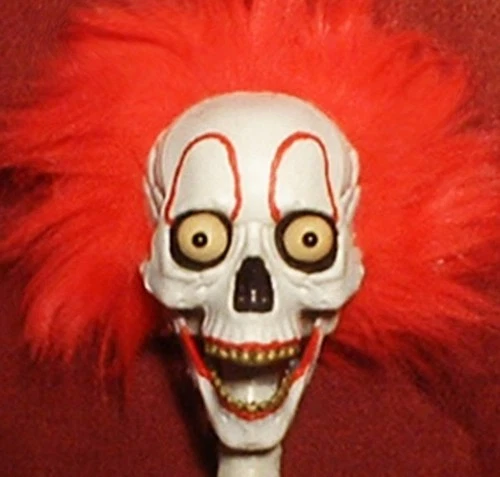 Ventriloquist Skeleton Clown Dummy Figure puppet doll mask creepy Halloween