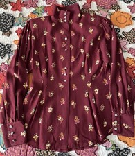 Vintage DESERT WEST by Sherry Holt Western Shirt/Blouse Size XS-MADE in USA