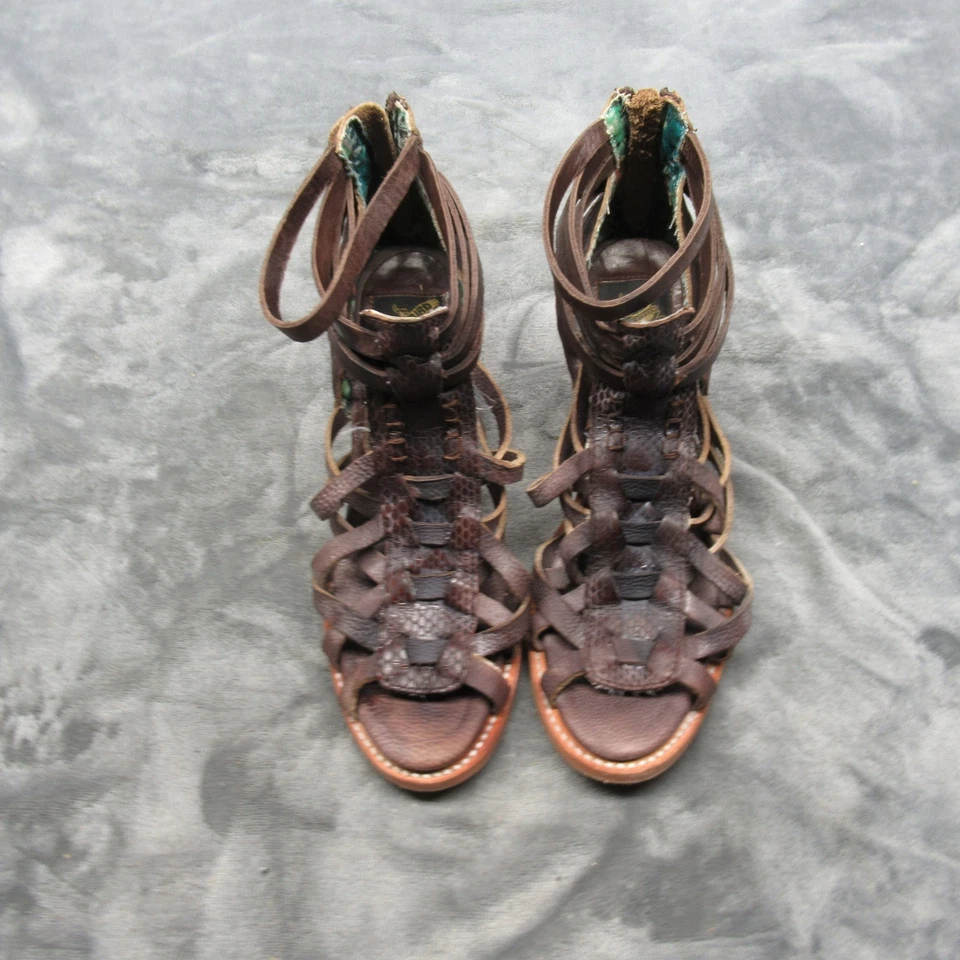 Freebird Penny Sandals Womens 9 Brown Gladiator Leather Strappy Open Toe - Image 3 of 4