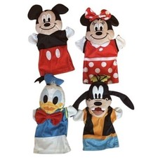 Melissa and Doug Disney Hand Puppets Set of 4 Mickey Minnie Donald Goofy
