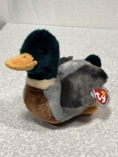 Ty Jake the Mallard Duck Beanie Buddy Large Plush Toy 12  Retired RARE..