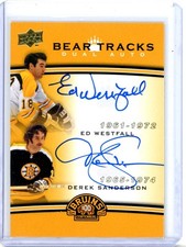 2023-24 UD Boston Bruins Centennial  Ed Westfall & Derek Sanderson DUAL AUTO /35