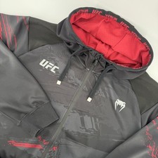 Venum UFC Sudadera con Capucha Para Hombres XXXL Negra Roja Cremallera Completa Gráfico Caminata Sudadera Tren