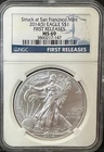 2014(S) Silver American Eagle 1oz Coin NGC MS-69 First Releases