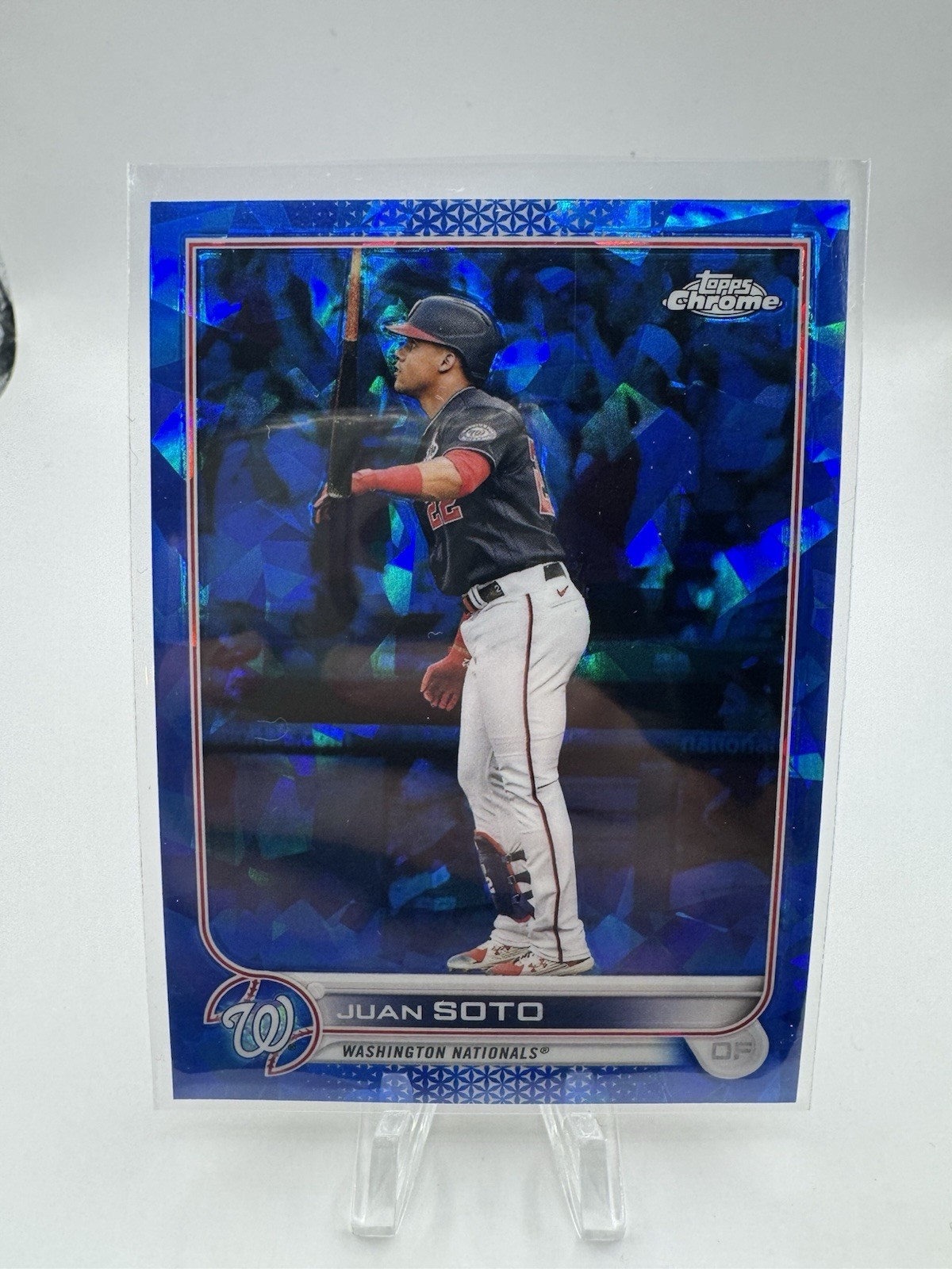 Juan Soto Base Card 2022 Topps Chrome Sapphire Edition #150 Washington Nationals