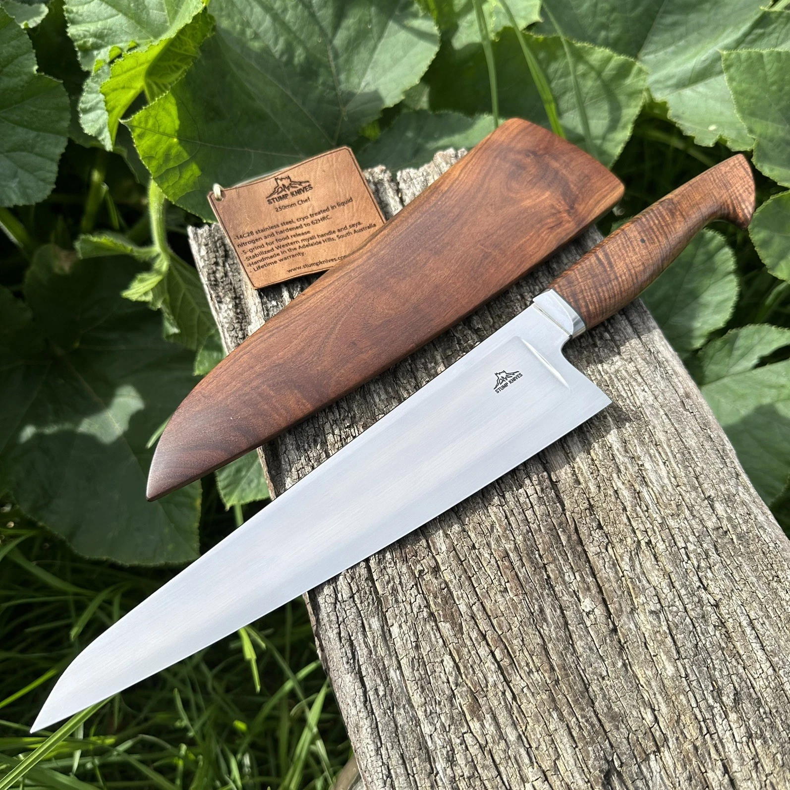 Chef Knife S-grind 14c28n Stainless Steel Handmade In Australia
Opens in a new window or tab