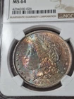 1888 O Morgan Silver Dollar MS64 - Rainbow Toned
