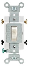 Leviton CS220-02T Light Almond Thermoplastic 20A 120/277V 2-Pole Toggle Switch