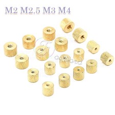 Thumb Nuts Brass Knurled Thumb Nut M2 M2.5 M3 M4 Round Threaded Insert Embedded