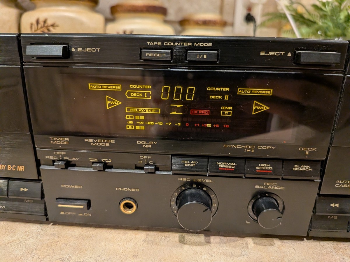 VERY Rare Vintage Pioneer CT-W710R Double Cassette Deck ~ Japanese
