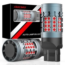FAXCARS 7443 LED Bulbs Red Brake Light for 2015-2026 Chevy Silverado 1500 2500