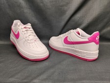Nike Air Force 1 GS Sneakers White Laser Fuchsia Girls Size 7 NEW NO BOX