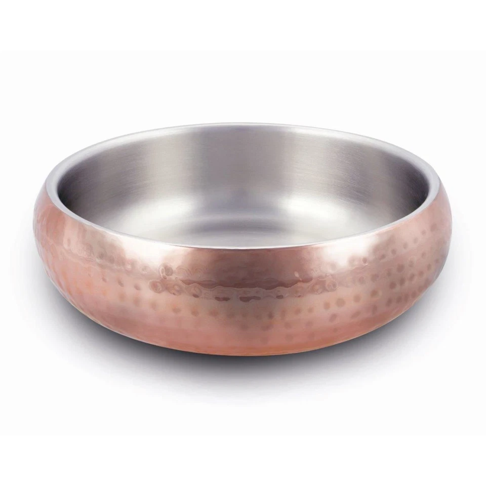Wolters Diner Steel Hunde Napf 0,75 l Kupfer gehämmert Fressnapf Futternapf