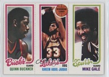 1980-81 Topps Quinn Buckner Kareem Abdul-Jabbar Mike Gale #207-133-147 HOF 0ru6