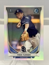 Bowman Chrome Draft Trea Turner Rookie 1st Bowman Refractor  #CDP10 Padres 2014