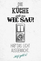Holzschild 18X12 Cm Die KüChe Sieht Aus Wie Sau! Deko Geschenk Holz Schild