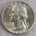 1964 D Washington Quarter 90% Silver Denver *B885