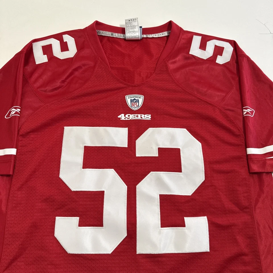 Camiseta para hombre Reebok San Francisco 49ers Patrick Willis #52 talla mediana roja NFL Foto 3 de 4