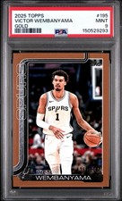 PSA 2025-26 Topps Flagship Victor Wembanyama GOLD /2025 Spurs POP/30 🦄🔥