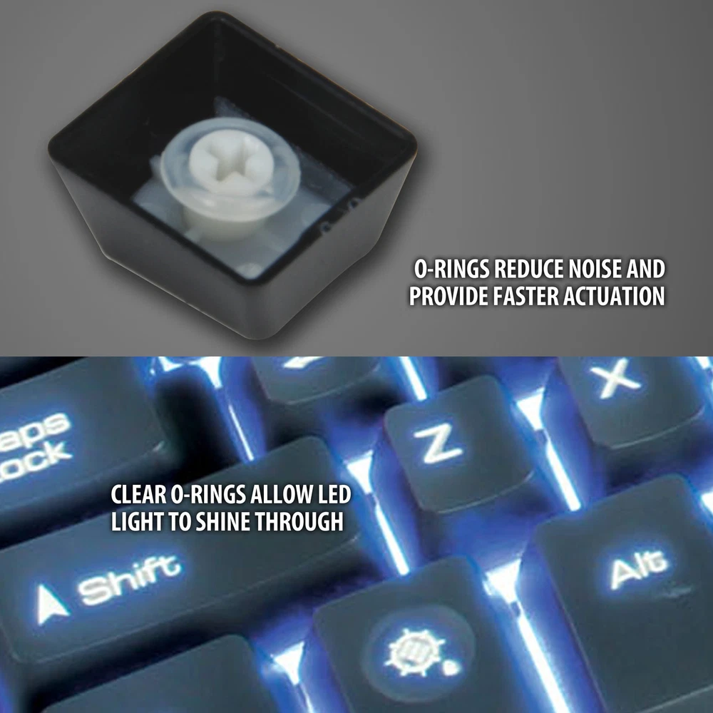 Mechanical Keyboard O Ring 50A Ultra-Quiet Switch Dampeners Clear Firm