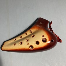 TNG Ocarina Alto C Tone AC doppio marrone arancione strumento musicale lusso Sojiro