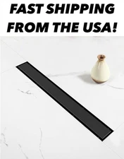 WEBANG 24 Inch Shower Linear Rectangular Floor Drain MATTE BLACK New FAST SHIP