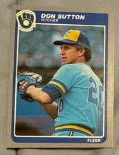 DON SUTTON 1985 FLEER VINTAGE CARD #598 MILWAUKEE BREWERS HOF HALL OF FAME
