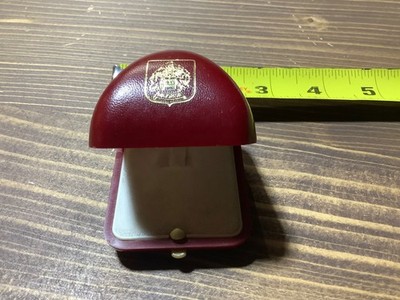 Vintage MAJORICA Red Presentation Jewelry Box EMPTY original burgundy ring case