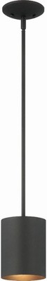 Volume Lighting V9205 Single Light 5'' Wide LED Outdoor Mini Pendant - Black