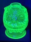 New Uranium Glass Owl Fairy Lamp In Peacock Rare!!! Going Fast! — photo 4