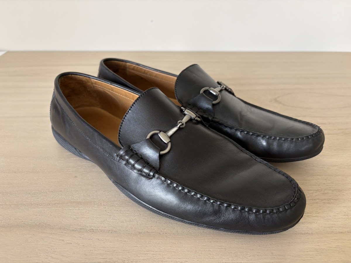 Peter Millar Brazil Mens Black Leather Horsebit Loafers  display picture 2