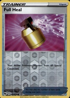 Full Heal 051/073 Uncommon Champion's Path Pokemon Reverse Holo Near Mint