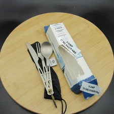 FINESS CITY - 3PCS TITANIUM CUTLERY SET - SPOON, KNIFE, FORK