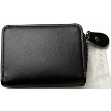 Credit Card Wallet Holder RFID Blocking Zipper Pocket Thin Men Women