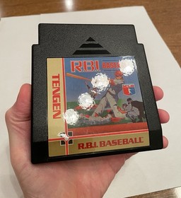 B&eacute;isbol RBI Nintendo NES Tengen R.B.I. sin licencia &iexcl;Completo en caja en caja original con p&oacute;ster!