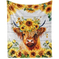 Highland Cow Blanket - Highland Cow Gifts for Women Girls Adults - 40"x50" Ki...