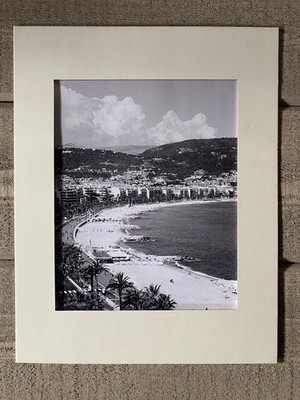 Vintage Photograph Nice France Cote D azur Riviera 8'' X 10'' with Mat