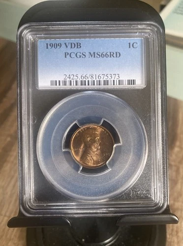 1909 VDB Lincoln 1c Cent PCGS MS 66 Red