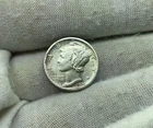 1929-d . Mercury Dime . AU . Almost Uncirculated . Silver . Details A332