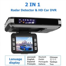 2 In1 Car Dash Cam Video Speed Detector GPS Camera Record DVR Radar Laser No TF