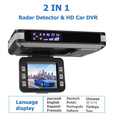 2 In1 Car Dash Cam Video Speed Detector GPS Camera Record DVR Radar Laser No TF