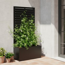 Decorative Planter Box with Trellis Outdoor Garden Bed for Climbing Plants Grow